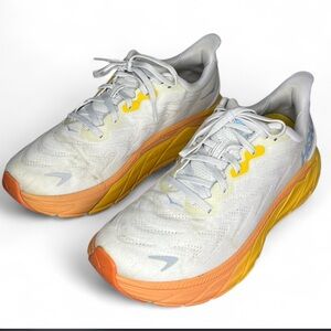 Hoka One One Blanc De Blanc/Nimbus Cloud Arahi 6 White Athletic Running Shoes